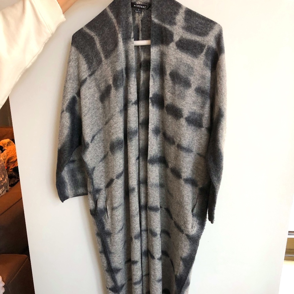 Acrobat Wool Cashmere Blend Tie Dye Cardigan